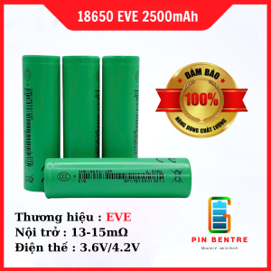 Cell pin 18650 EVE 25P 2500mah xả 15C/30A hàng mới