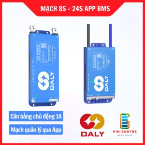 Mạch DALY 4S - 24S dòng 40A/60A/100A có cân bằng chủ động 1A quản lý qua App BMS