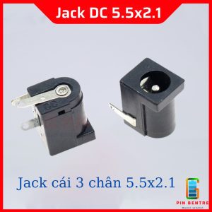 JACK  3 chân DC Cái 5.5*2.1mm loại tốt