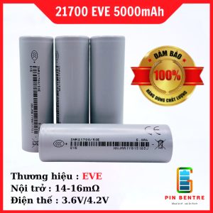 Cell Pin 21700 EVE 50E 5000mah xả 5C/25A hàng mới chính hãng