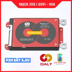 Mạch 20S 60V/73V 40A Daly Cân Bằng và Bảo Vệ Pin Sắt 3.2V Có Cảm Biến Nhiệt NTC