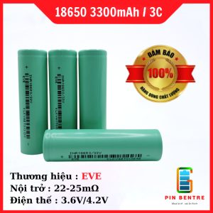 Cell pin 18650 EVE 33V 3200mAh xả 3C/10A hàng mới chính hãng