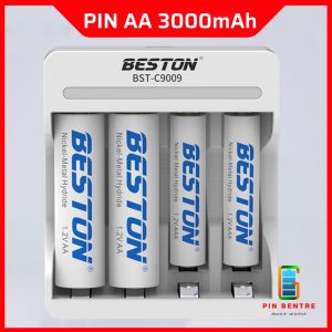 Pin Sạc AA 3000mAh và Bộ sạc chính hãng hàng mới