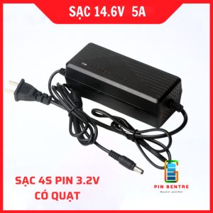 Sạc 4S Pin Sắt Lifepo4 14.6V - 5A có quạt tản nhiệt và đèn báo pin đầy