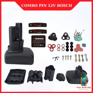 Combo Vỏ mạch pin Bosch 3S2P 10.8V - 12V Li-ion mạch nhận sạc zin