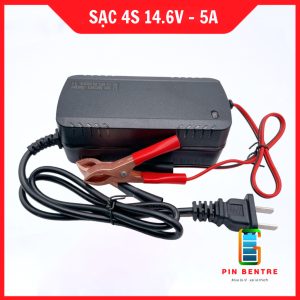 Sạc 4S 14.6V - 5A / 10A dành cho Pin LifePO4 đầu ra Kẹp Cá Sấu , Có quạt tản nhiệt