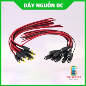 Dây nguồn DC 5.5x2.1 lõi đồng đầu đực và đầu cái