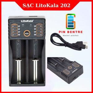 Bộ sạc đa năng LiitoKala lii-202 USB sạc Pin AAA,AA,Nimh 1.2V,Pin Li-ion 3.7V , Pin Li-fe 3.2V