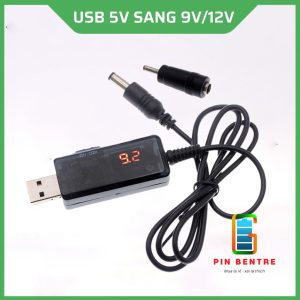Cáp chuyển USB 2in1 từ 5V sang 9V/12V dòng 2A/1.5A