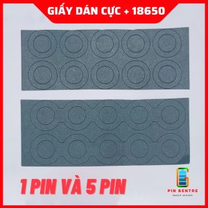 Giấy dán đầu cực dương cho Pin 18650 ( loại 1 và 5  pin )