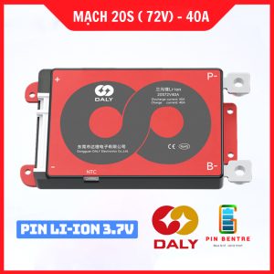 Mạch 20S 72V/84V 40A Daly Cân Bằng và Bảo Vệ Pin Li-ion 3.7V Có Cảm Biến Nhiệt NTC