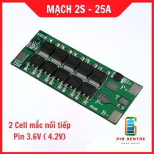 Mạch 2S 8.4V - 25A Bảo Vệ Sạc/Xả Pin Li-ion 3.6V