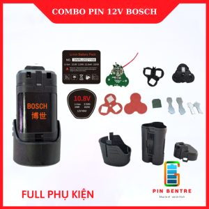 Combo Vỏ mạch pin Bosch 3S1P 10.8V - 12V Li-ion mạch nhận sạc zin