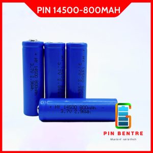 Pin 14500 3.7V dung lượng 800mAh đầu nhọn và đầu bằng