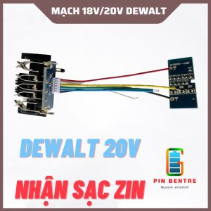 Mạch pin Dewalt 5S 18V - 20V Li-ion có Led  và nhận sạc zin