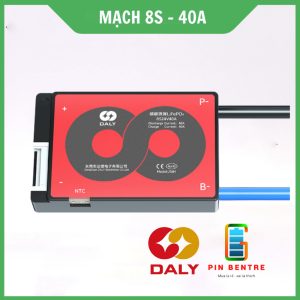 Mạch 8S 24V/29.2V 40A Daly Cân Bằng và Bảo Vệ Pin Sắt 3.2V Có Cảm Biến Nhiệt NTC