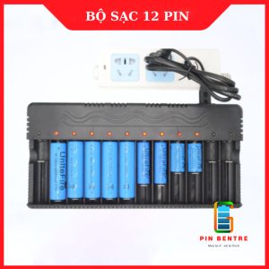 Bộ Sạc 18650 HD-8994A Với 12 Khe Sạc Có Đèn Báo Đầy Và Tự Ngắt 4.2V