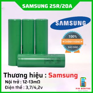 Cell Pin 18650 Samsung 25R 2500mAh hàng mới Loại A